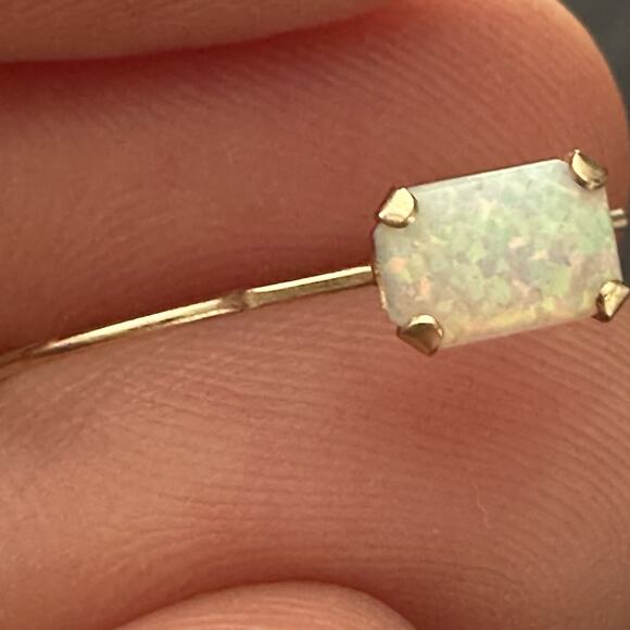 14k Opal Dangle Earrings - Picture 8 of 11